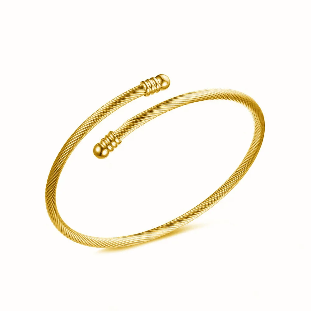 Fashion Silver Color Gold Stainless Steel Women Chain Bracelet Jewelry Gift