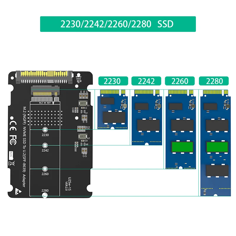 U.2 to NGFF M.2 M-Key PCIe SSD Чехол Box для материнской платы заменить SSD 750 P3600 P3700 M.2 на U.2 адаптер SFF-8639 NVME SSD корпус