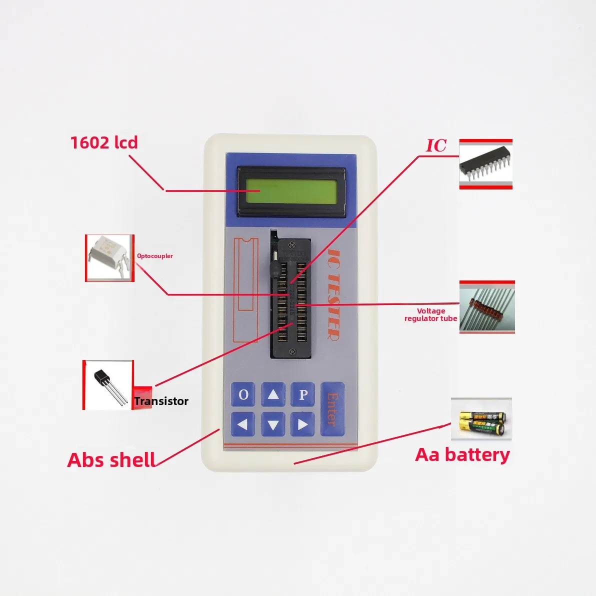 Image of TSH-06F IC-Transistortester für Elektronik-Reparaturwerkstätten, DIY-Projekte, Laborausrüstung