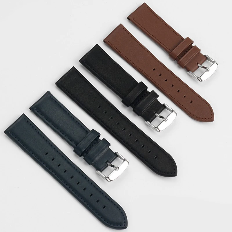 Men's Leather Watch Strap For Casio EFR-303/304 EFV-540 MTH-5001 MTP-1374/1375 Cowhide Watch Band Needle Buckle Style 20mm 22mm