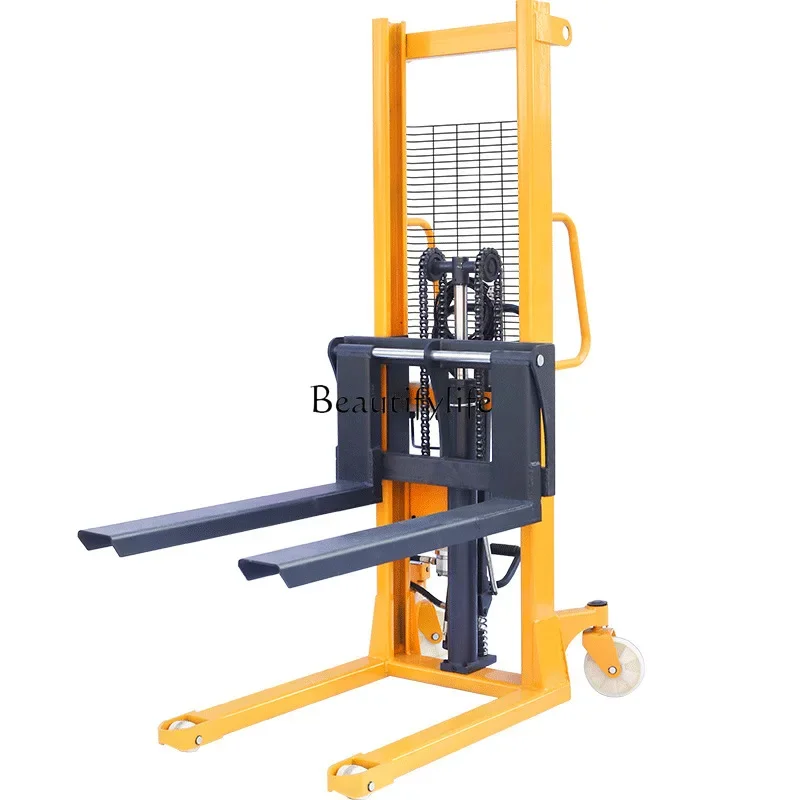 

Semi-Electric Hoister Walking Hydraulic Lifting Stacker Stacking Manually-Operated Forklift Trailer