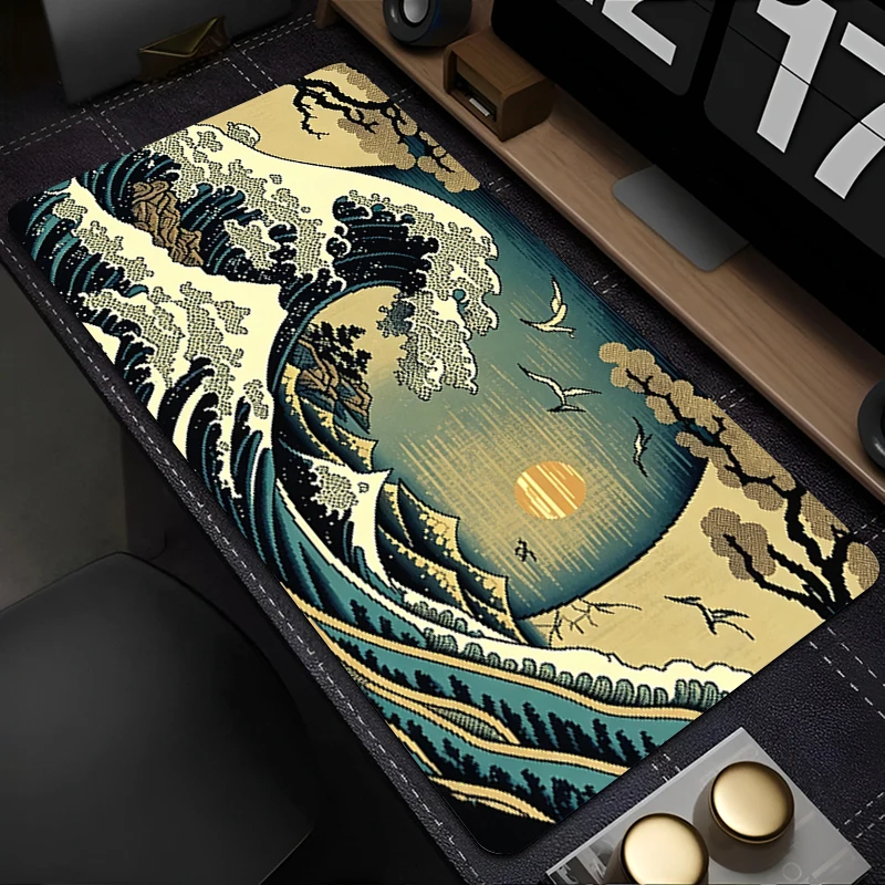 Smooth Mouse Pad Great Wave Sunrise office Table Mat Varmilo Keyboard Pad Anime Gaming Accessories Speed Esports Gamer Mousepad