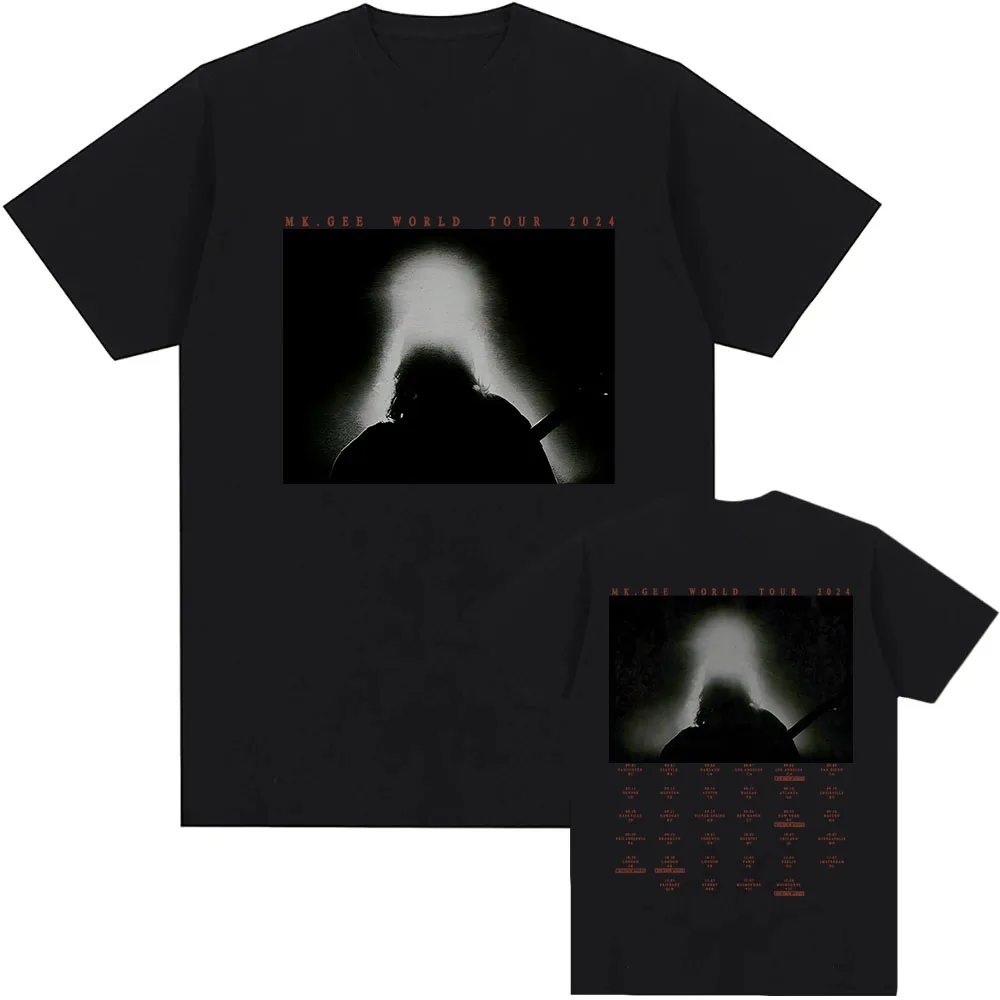 Mk.gee World Tour 2024 Tshirt Album Pronounced McGee Graphic T-shirt Cotton Summer High Quality Tee-shirt Harajuku Pop Music Tee - Image 4