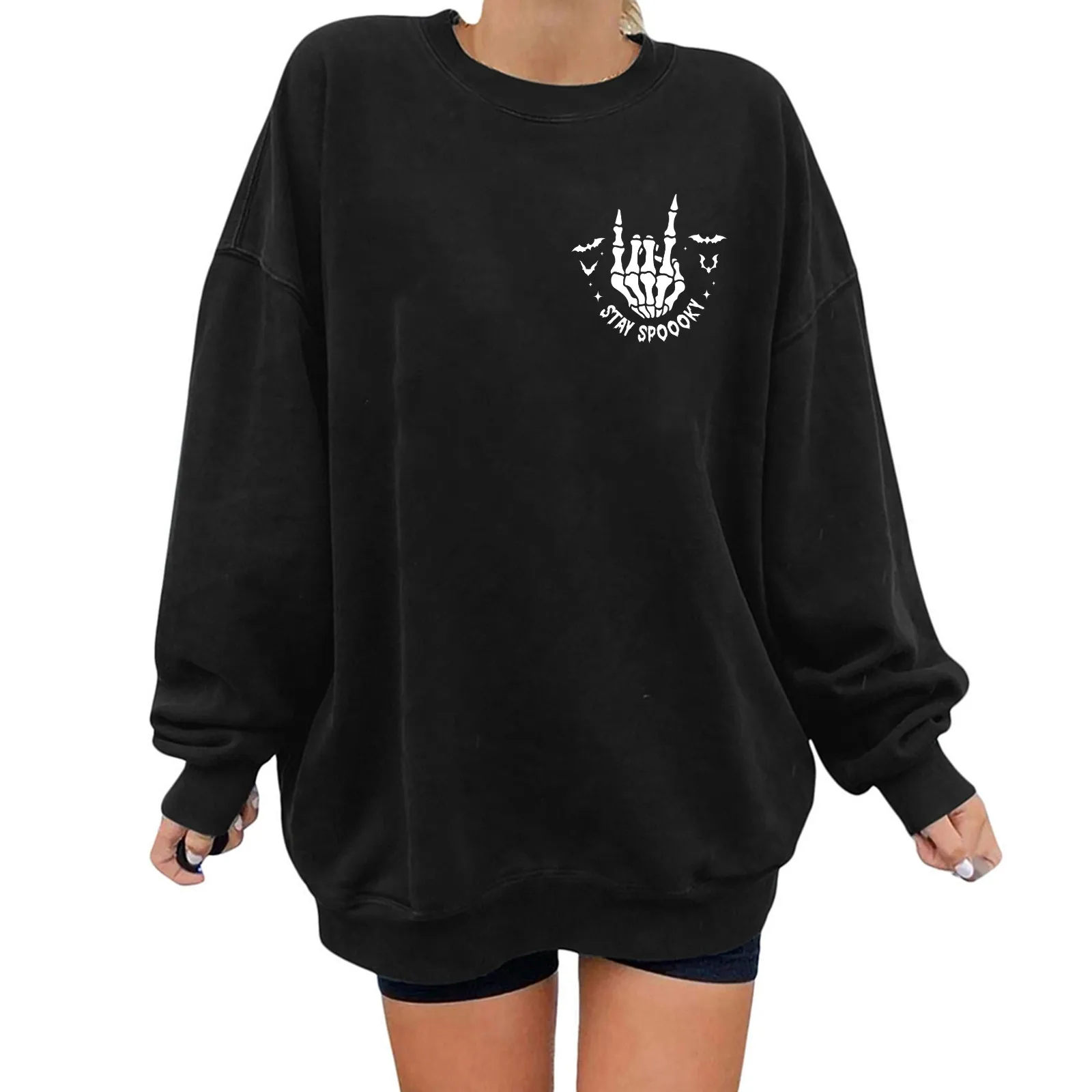 Jesienne bluzy z kapturem unisex fajny sweter hiphopowy Terror Reid metalowy sweter polarowa bluza z kapturem dla kobiet duch Halloween topy