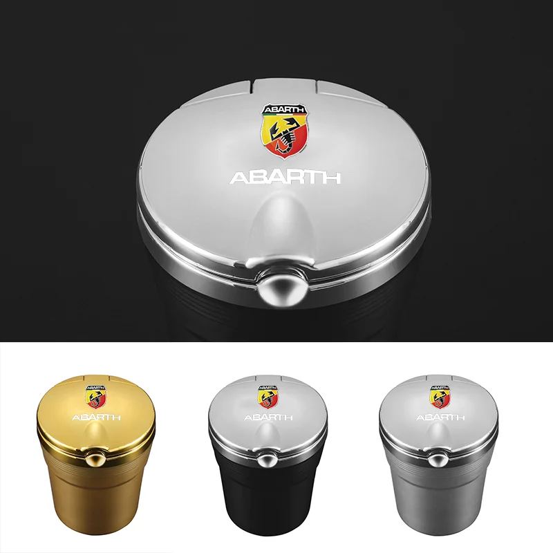 Car Ashtray With Blue Light Ashtray for home For Abarth 595 Abarth 500 abarth 124 spider auto ashtray car accessory