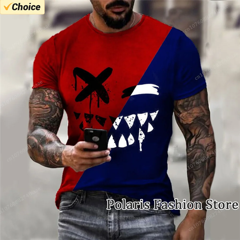 Smiley Face Tshirt Men Funny T Shirt Summer Short Sleeve TEE Oversized Clothes Vintage Tops Hip Hop For Kids Free Shipping