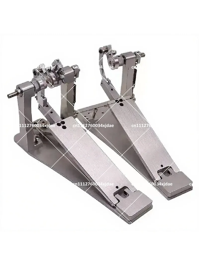 Double Bass Drum Pedal Aluminum Alloy Silver Drum Pedal