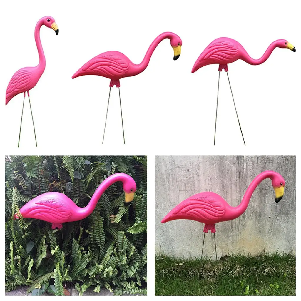 

Outdoor Plastic Flamingos Lawn Garden Yard Balcony Decorations Animal Ornaments Home Decorative Accessories Garden Decor