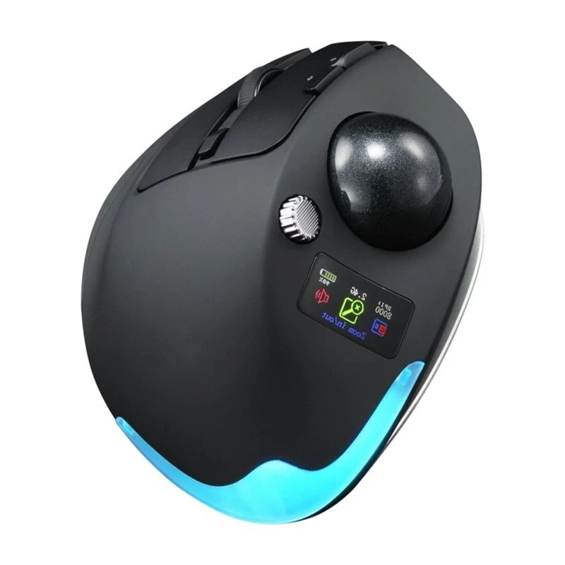 Wireless Trackball Mouse Wireless Mouse 8 Programmable Buttons Multifunctional RGB Ergonomic Mice With Display Screen Customer