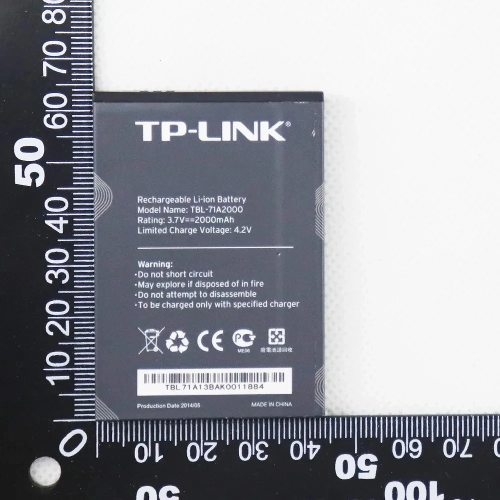 New Original TBL-71A2000 2000mAh Battery For TP-Link TL-TR861 2000L TL-TR761 M5250 M5350 M7000 M7200 M7300 4G LTE WIFI Router