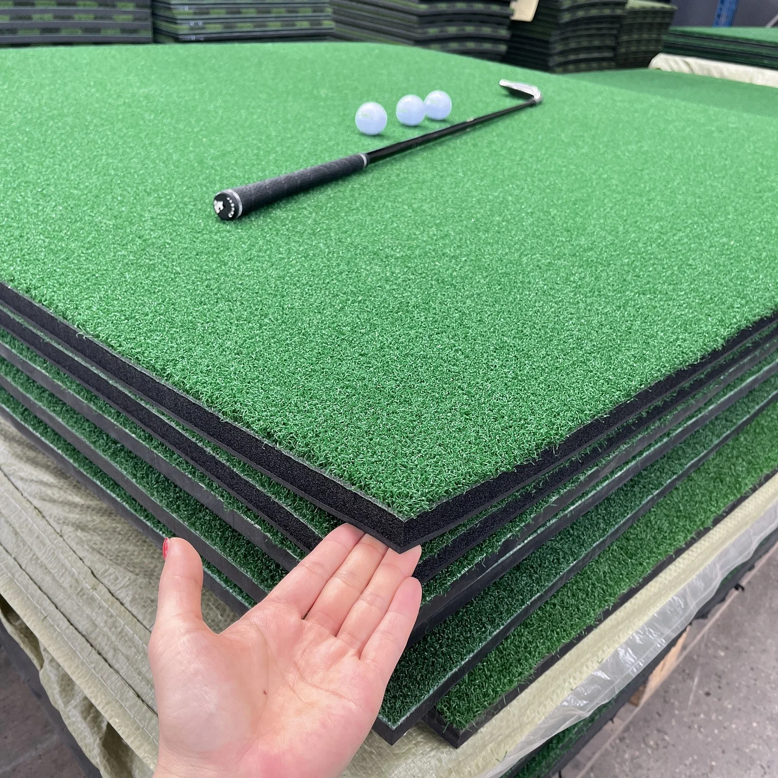 

High Quality 3D Golf Hitting Mat with Nylon Knitting for Outdoor and Driving Range