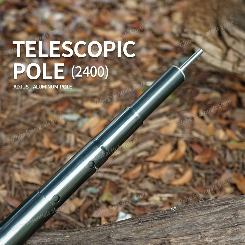 

Большой навес для кемпинга на открытом воздухе, жирный 32 мм, портативный выдвижной столб для палатки, опорный столб для тента для кемпинга, 2,4 м