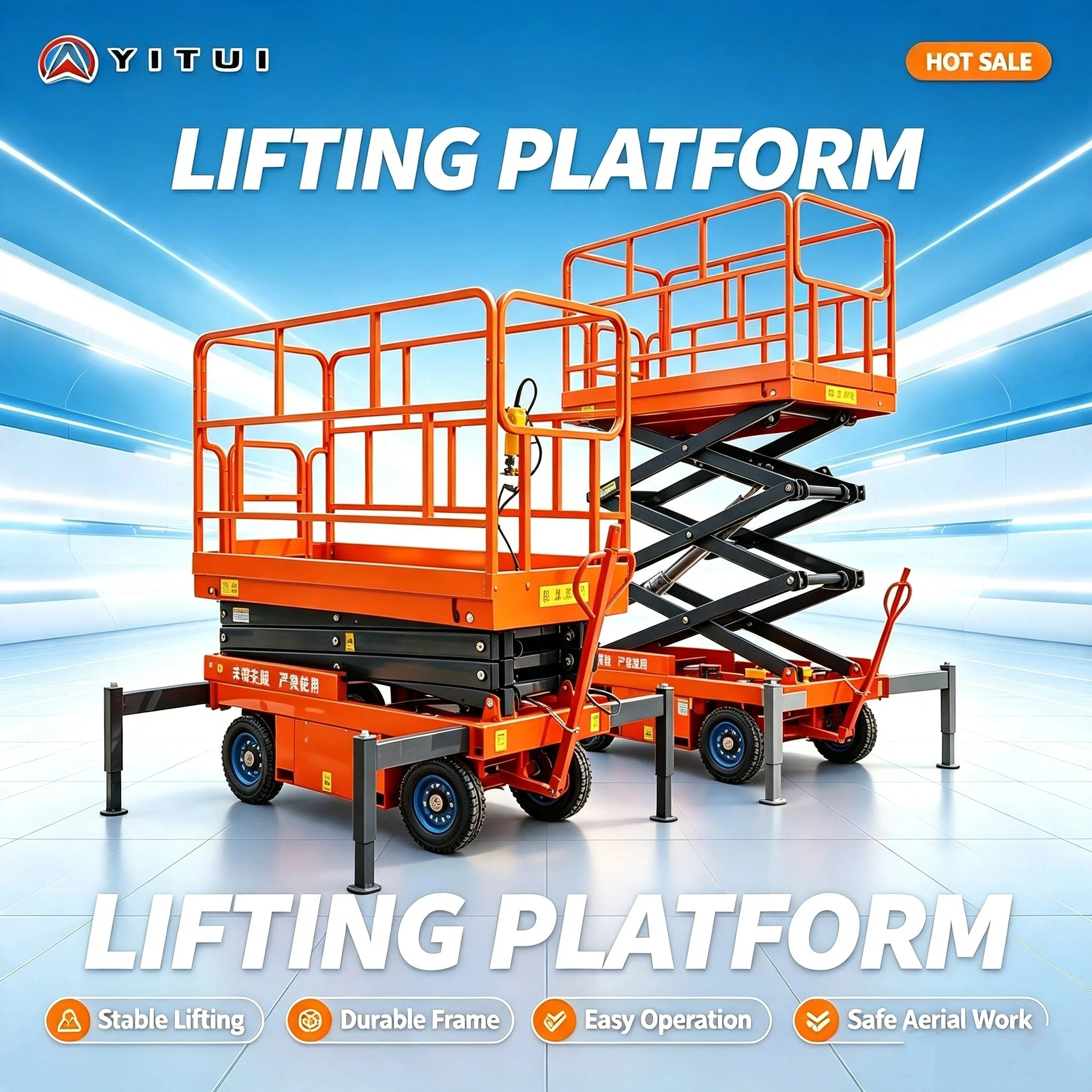 Hot Sale Mobile Lift Platform Stable Lifting Height Safe Operation Ce Certified For Warehouse Cargo Handling Customized