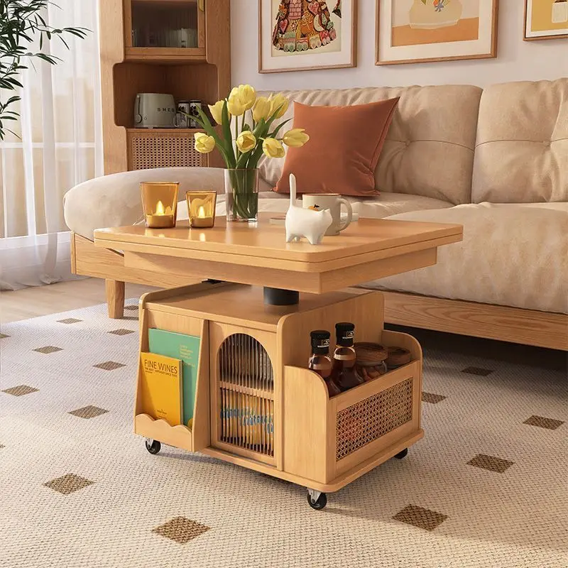 Be suitable for mobile cart tea table folding tea table multi-function living room sofa side  customizable