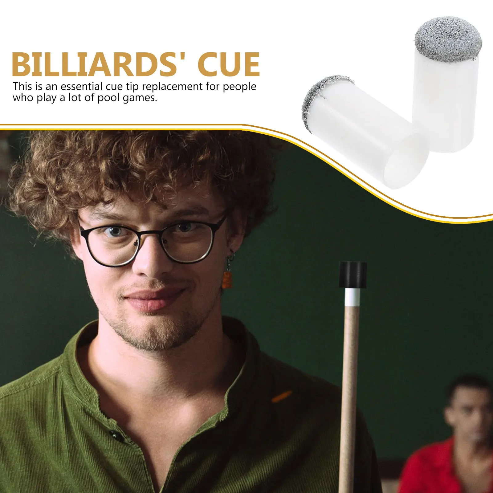 

50Pcs Pool Cue Tips Replacement Billiard Cue Accessory Strong Tip for Smooth Gameplay Ideal for Enthusiasts and Families