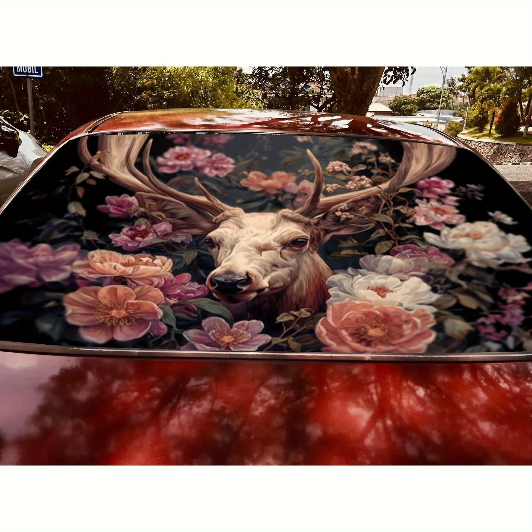 ملصق نافذة السيارة الخلفي المقاوم للماء ذاتي اللصق من مادة PVC، سهل اللصق دون السقوط، وات #5