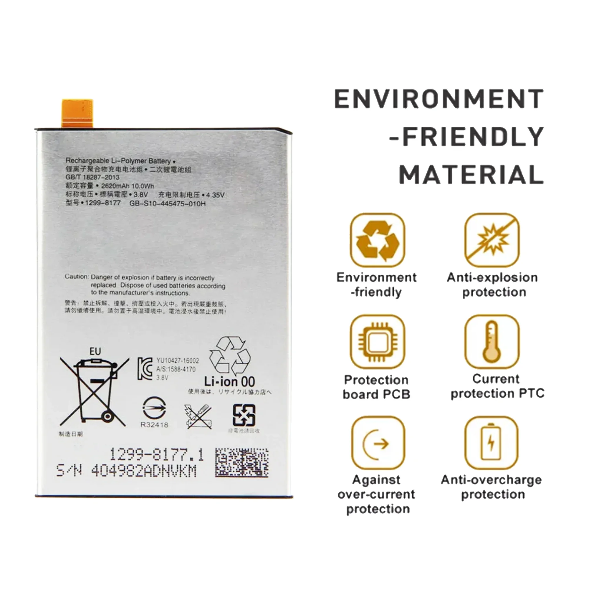 LIP1621ERPC Battery For Sony Xperia X XperiaX L1 F5121 F5122 F5152 G3313 Repair Part Original Capacity Mobile Phone Batteries Ba