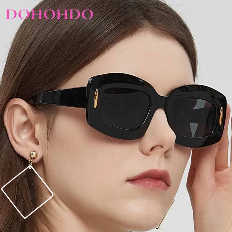 

DOHOHDO 2025 Jelly Color Punk Women Sunglasses Men Fashion Gradient Shades UV400 Vintage Trendy Rivets Sun Glasses Gafas de sol