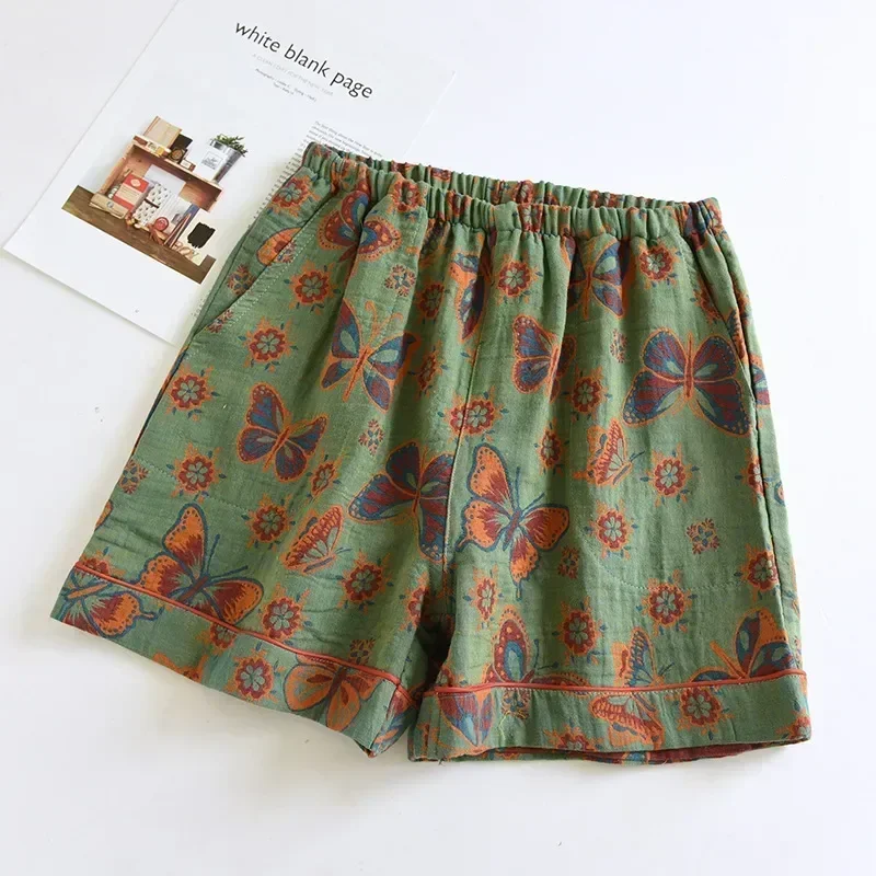 Wear Print For Floral Pants Shorts Sleep Cotton Pajamas Pj Bottoms Sleepwear Room Women's Summer Home Sleeping image 5