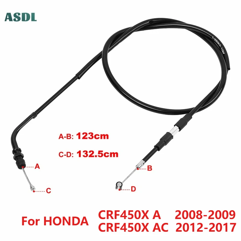 

CRF450X Motorcycle Clutch Line Cable Wire For HONDA CRF450 X A 2008-2009 CRF450X AC 2012 2013 2014 2015 2016 2017 22870-MEY-A20