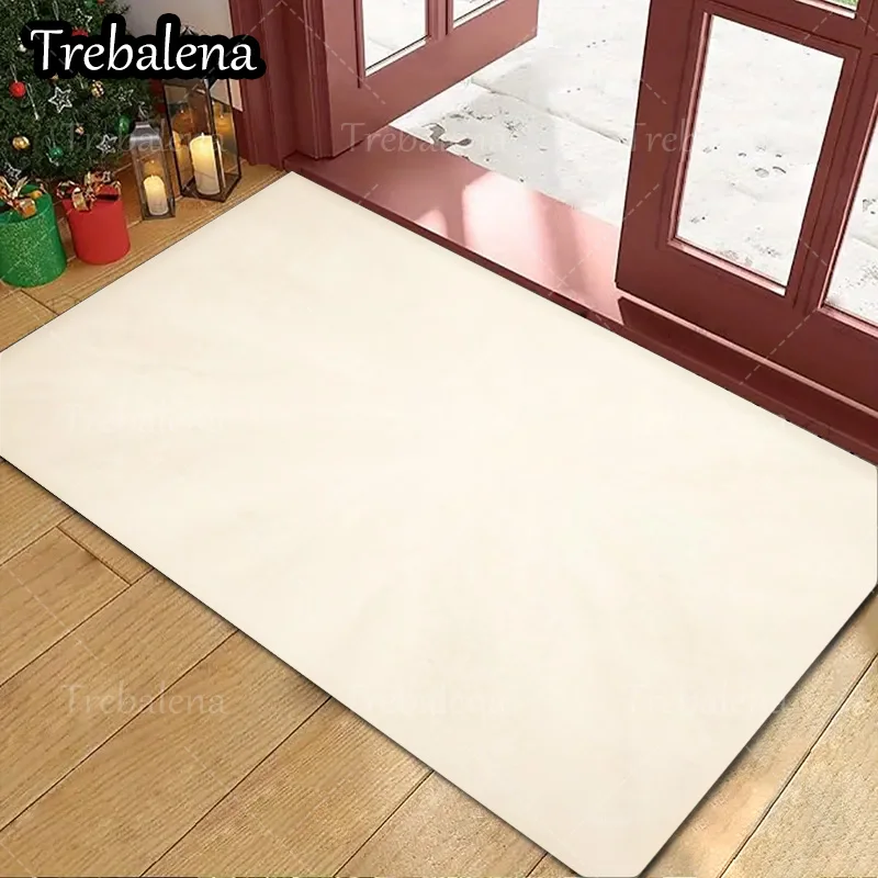 

1pc Welcome Door Mat Solid Color Indoor Outdoor Doormat Soft Absorbent Floor Mat