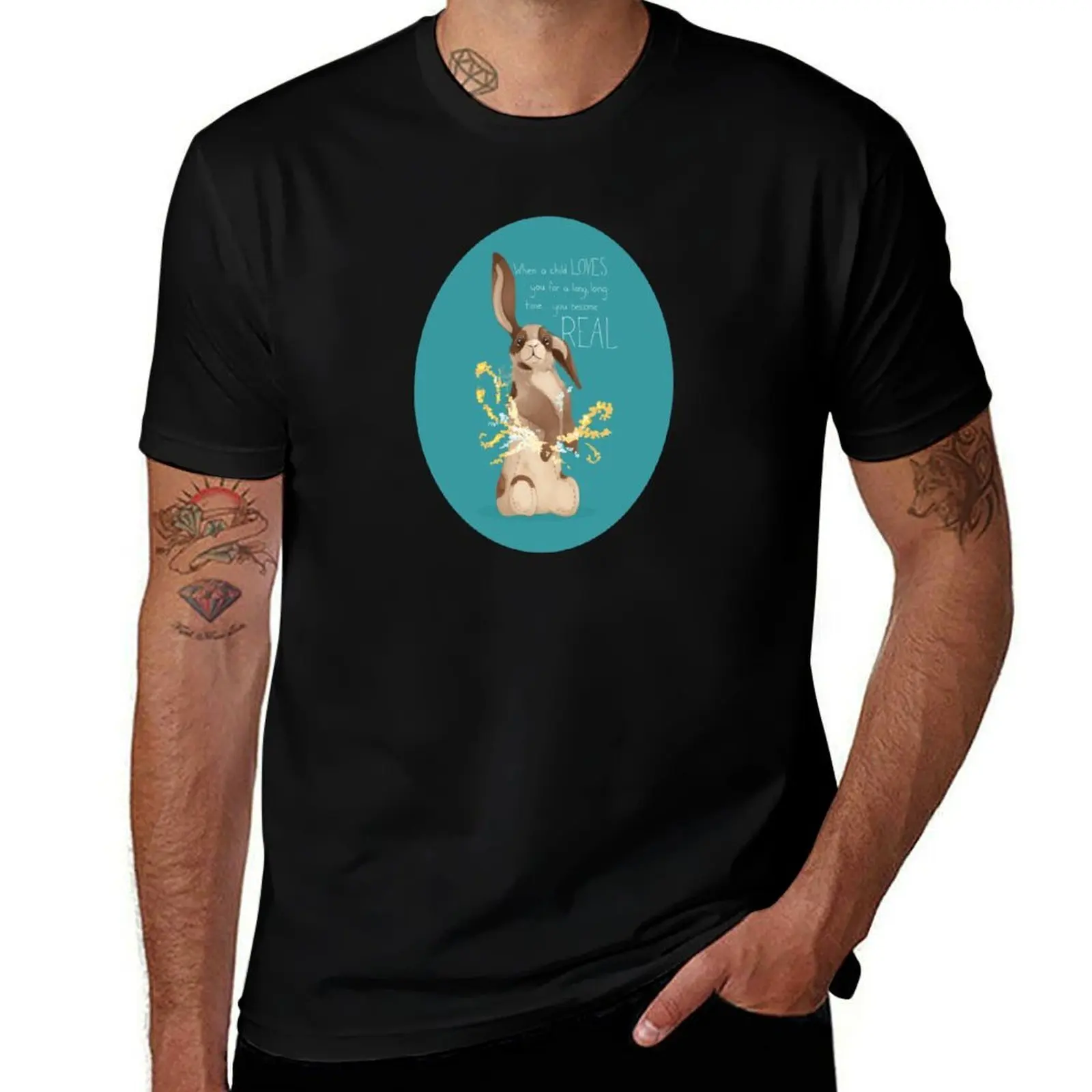 Becoming Real: T-shirt Velveteen Rabbit, T-shirt confortable pour le travail pour hommes