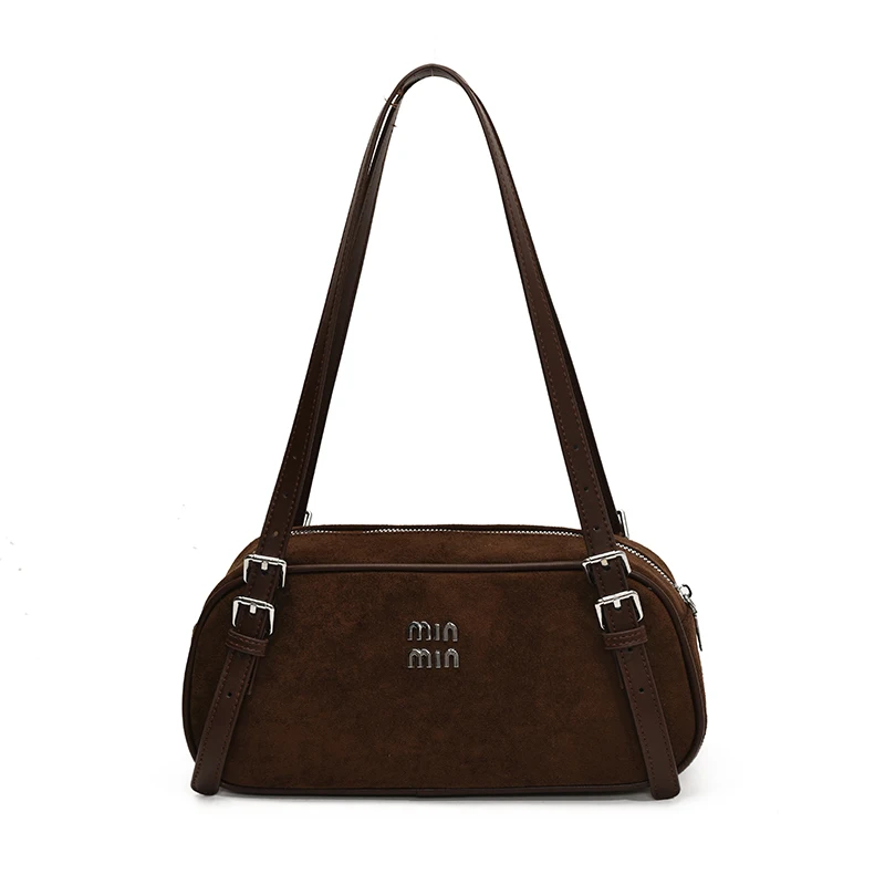 

‌2025 Retro Matte Bowling Bag-Women's Large-Capacity Messenger Bag, Adjustable Strap Niche Shoulder Purse for Commuter & Winter