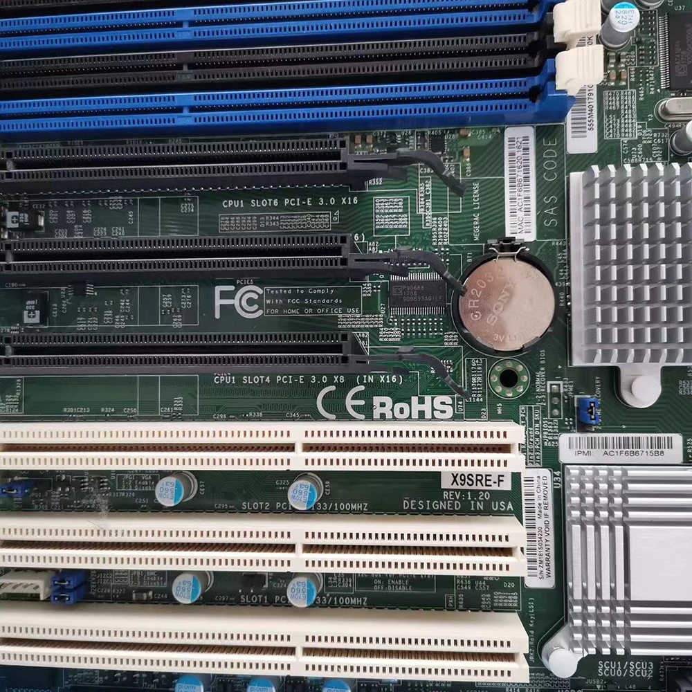 

X9SRE-F Односторонняя материнская плата E5-2600/1600 v1/v2 Family DDR3 PCI-E 3.0 LGA2011