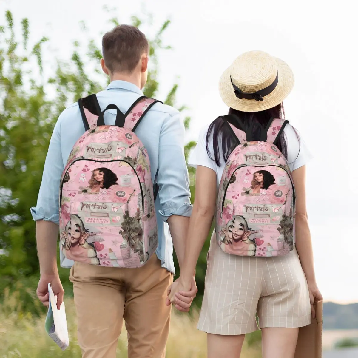 Zaino rosa bonnie marticon per uomo donna adolescente liceo Business Daypack musica cantante borsa a tracolla per Computer portatile