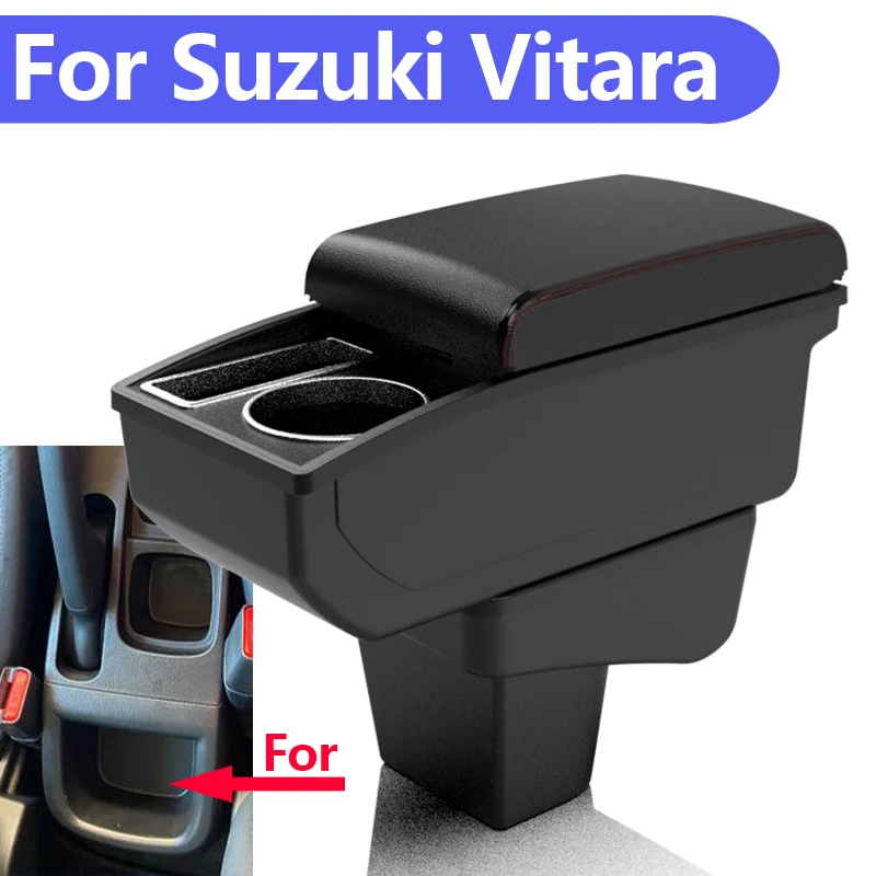 

Детали салона автомобиля подходят для Suzuki Vitara, центральный подлокотник сиденья, консольный ящик для хранения, простой в установке, без перфорации