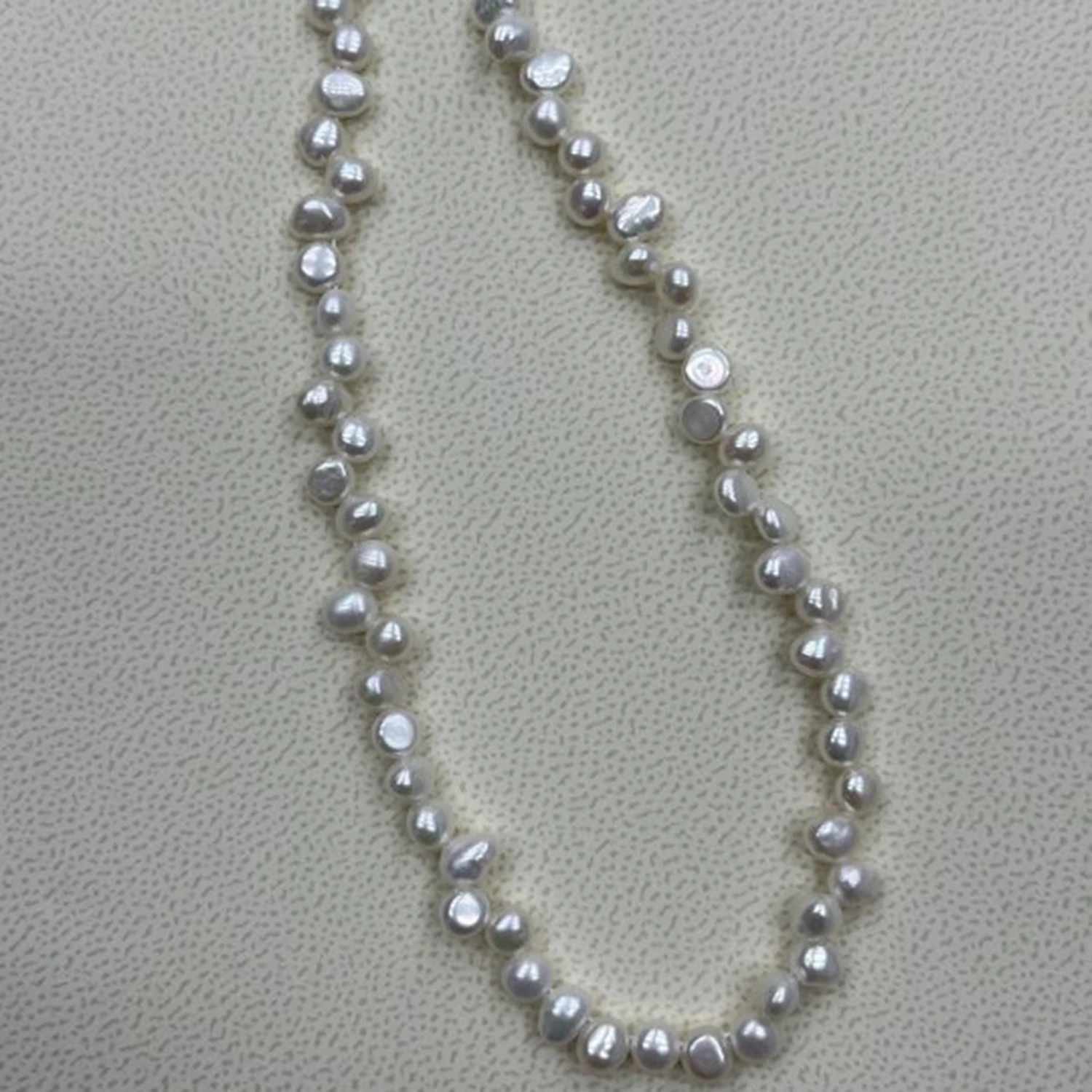 3-4mm Natural Pearl Irregular Shape Freshwater White Necklace Semi-Finished Baroque DIY Materials  Accessories Wholesale Jewelry