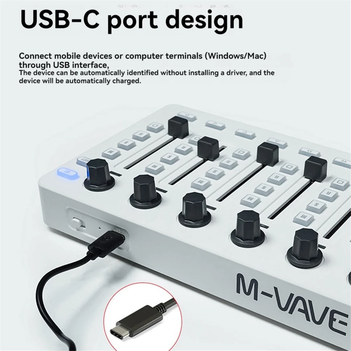 AT42-mezclador controlador MIDI inalámbrico consola mezcladora Bluetooth USB controlador mezclador para la mayoría de instrumentos electroacúticos