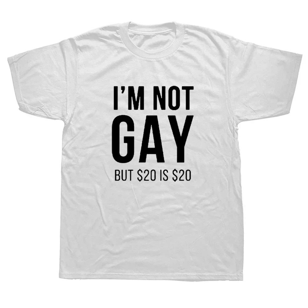 I'm Not Gay Funny Cotton Streetwear Short Sleeve Lesbian Gay Pride Birthdays Party Gifts heavyweight style tops harajuku summer