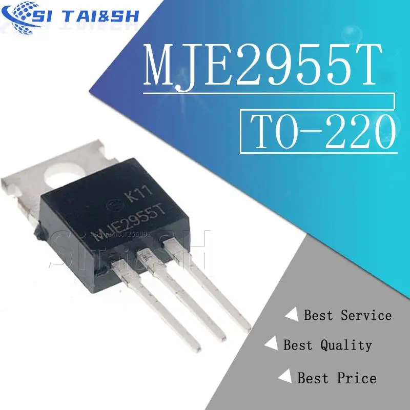 10PCS/LOT New MJE2955T 60V/10A/75W PNP Power Transistor MJE2955 Inline TO-220