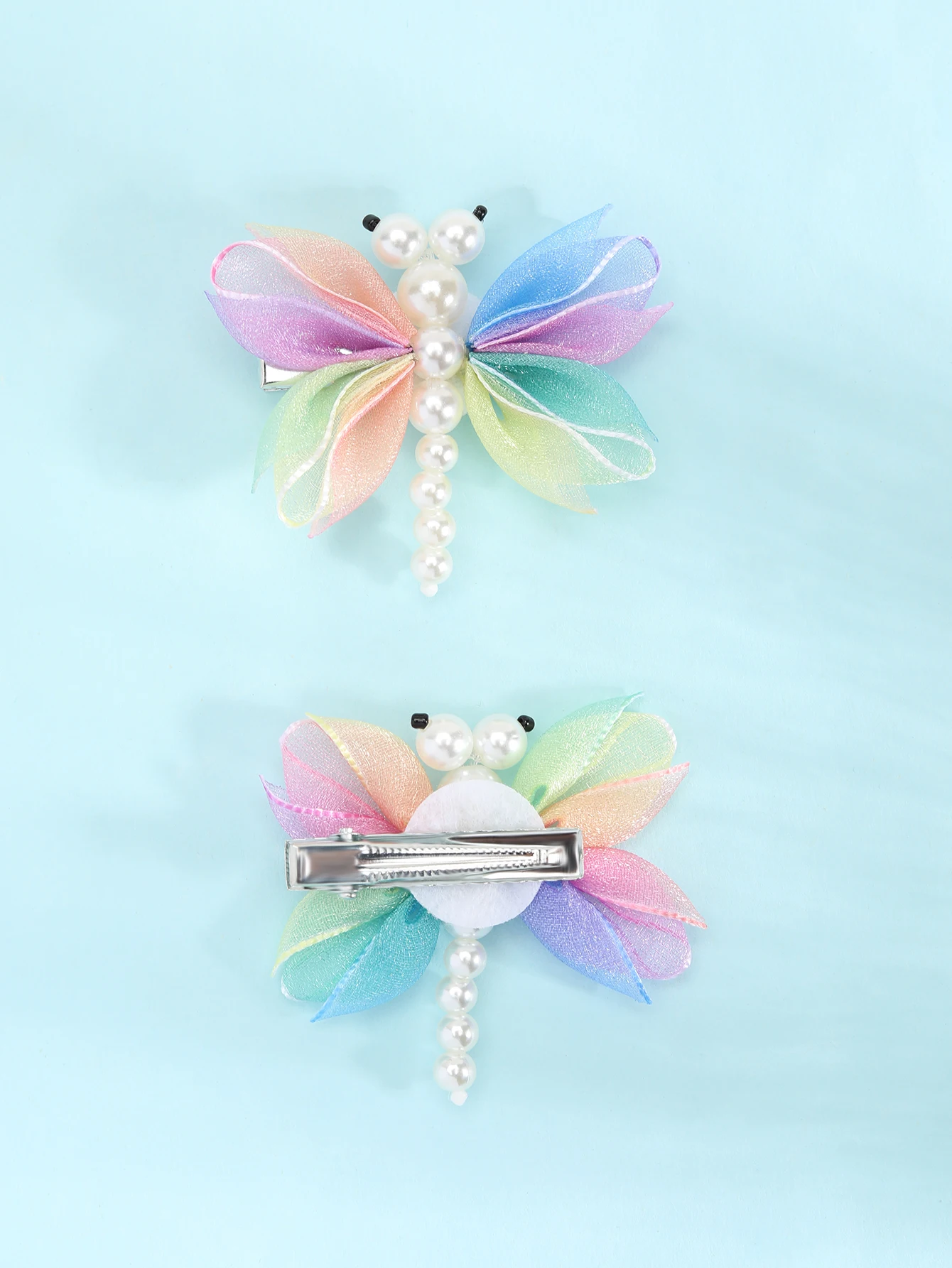 2pcs/set Colorful Butterfly Hair Clips for Baby Girls Cute Flocking Hairpins Children Barrettes Kids Headwear Hair Accessories