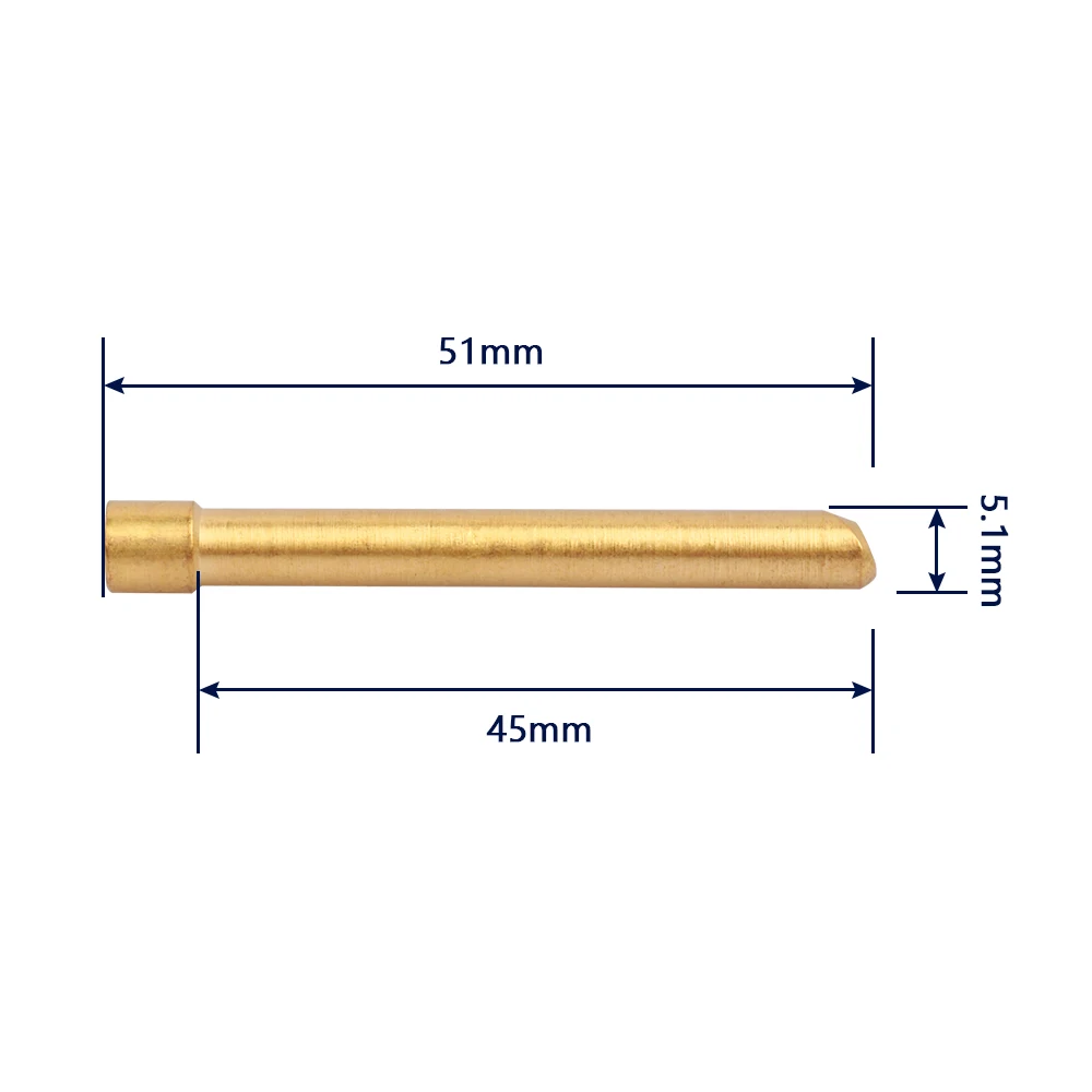 Pince à Électrode en Tungstène, Accessoires de Soudage à l\'Argon, pour Torche WP17 WP18 WP26, Longueur 51mm