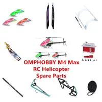 OMPHOBBY M4 Max RC Helicopter Spare Parts Hood Propeller ESC Servo Landing gear Tailpipe tail wing Tail spindle belt Rotor clamp