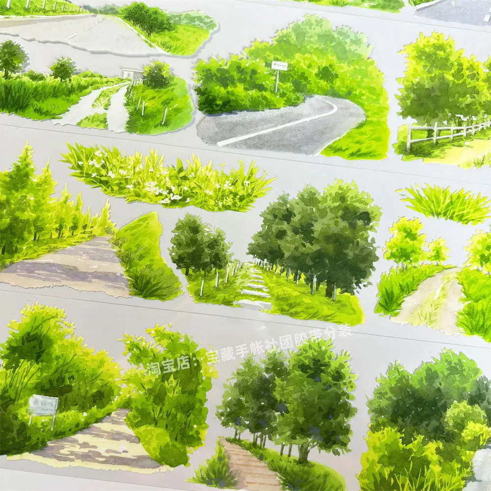 

Декоративная лента Washi PET для дневника A615 Country Road Shian Studio, антикварные наклейки для скрапбукинга, стикеры Gooka для учета расходов, конопляные наклейки.