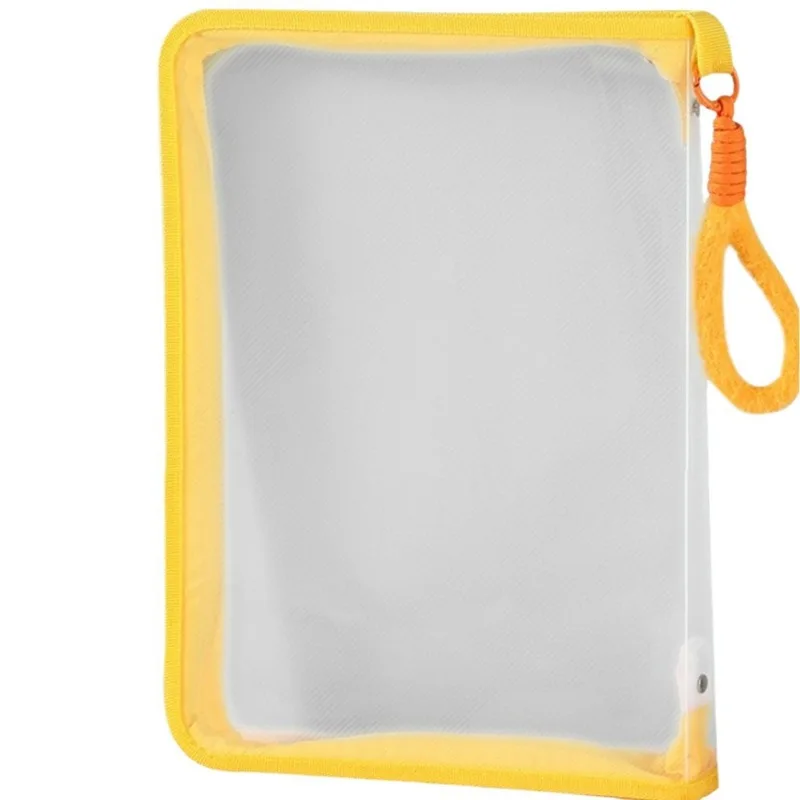Bolsa para documentos, bolsa gruesa y ensanchada, bolsa de almacenamiento transparente de gran capacidad, bolsa con cremallera, bonita bolsa para lápices