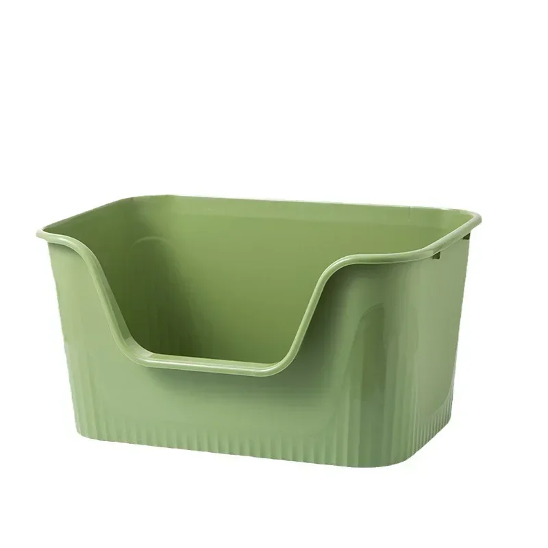 Thickened cat litter basin Large integrated litter basin Anti splashing open litter basin Semi enclosed