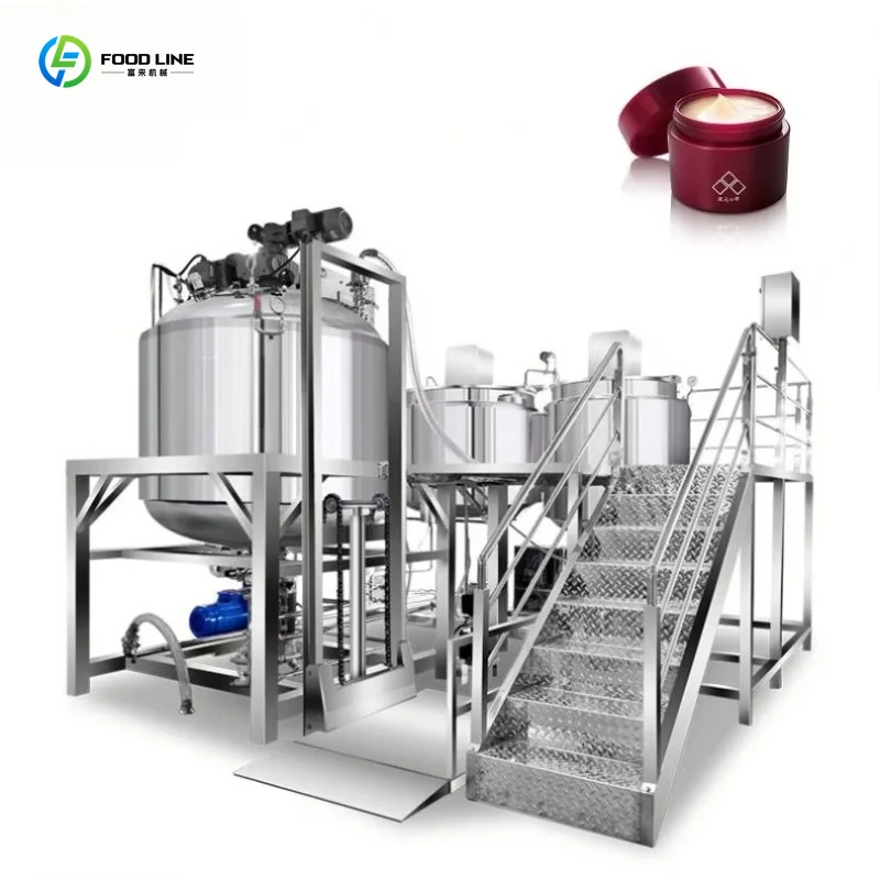 Stable Uniform Mixing Vacuum Emulsifying Homogenizer Machine For Liquid Foundation Facial Cream Ointment