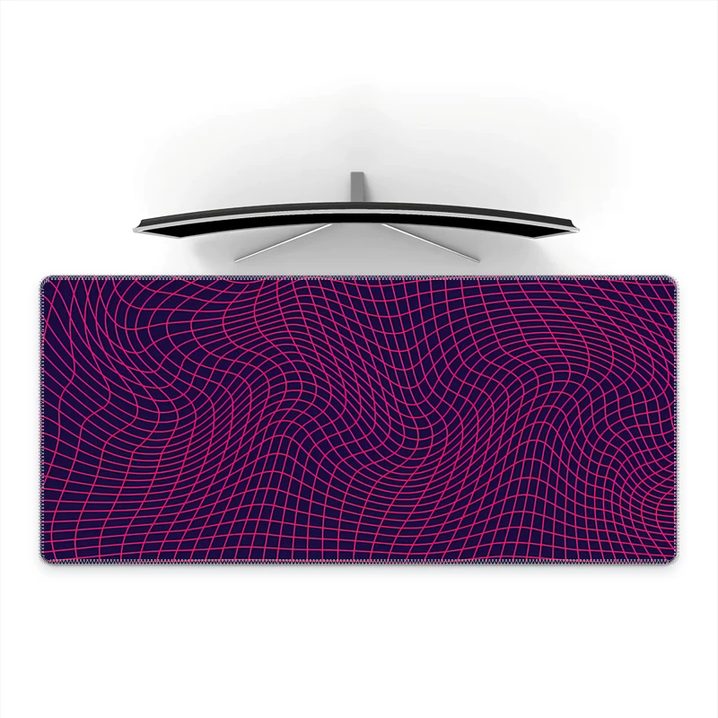 

Mausepad XL Desk Mat Gaming Mat Pad on The Table Office Gamer Accessories Keyboard Mat Grid line wave vision Mouse Pad gamer rug