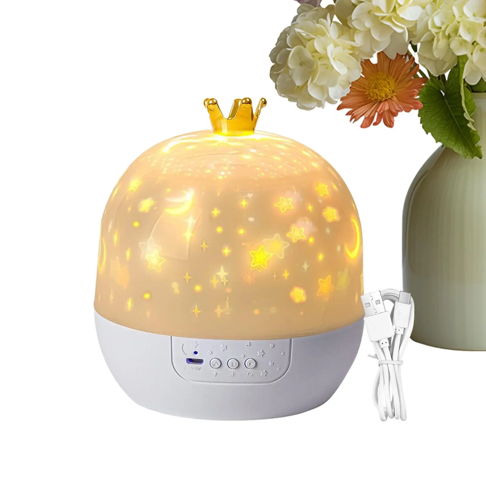 Sterprojector voor kinderen Rustgevende lamp met muziek 360 graden draaibare plafondprojector voor kinderkamer Muur Slaap Slapen tegen het slapengaan