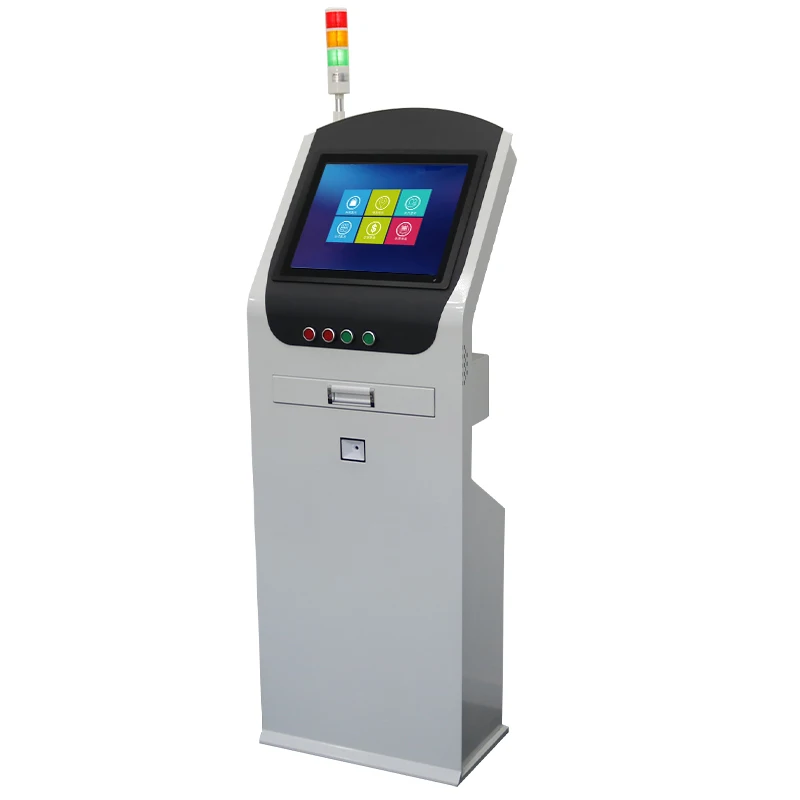 Terminal Workshop Station Management Touch Screen Kiosk with Alarm System Floor Standing Self Service Parcel