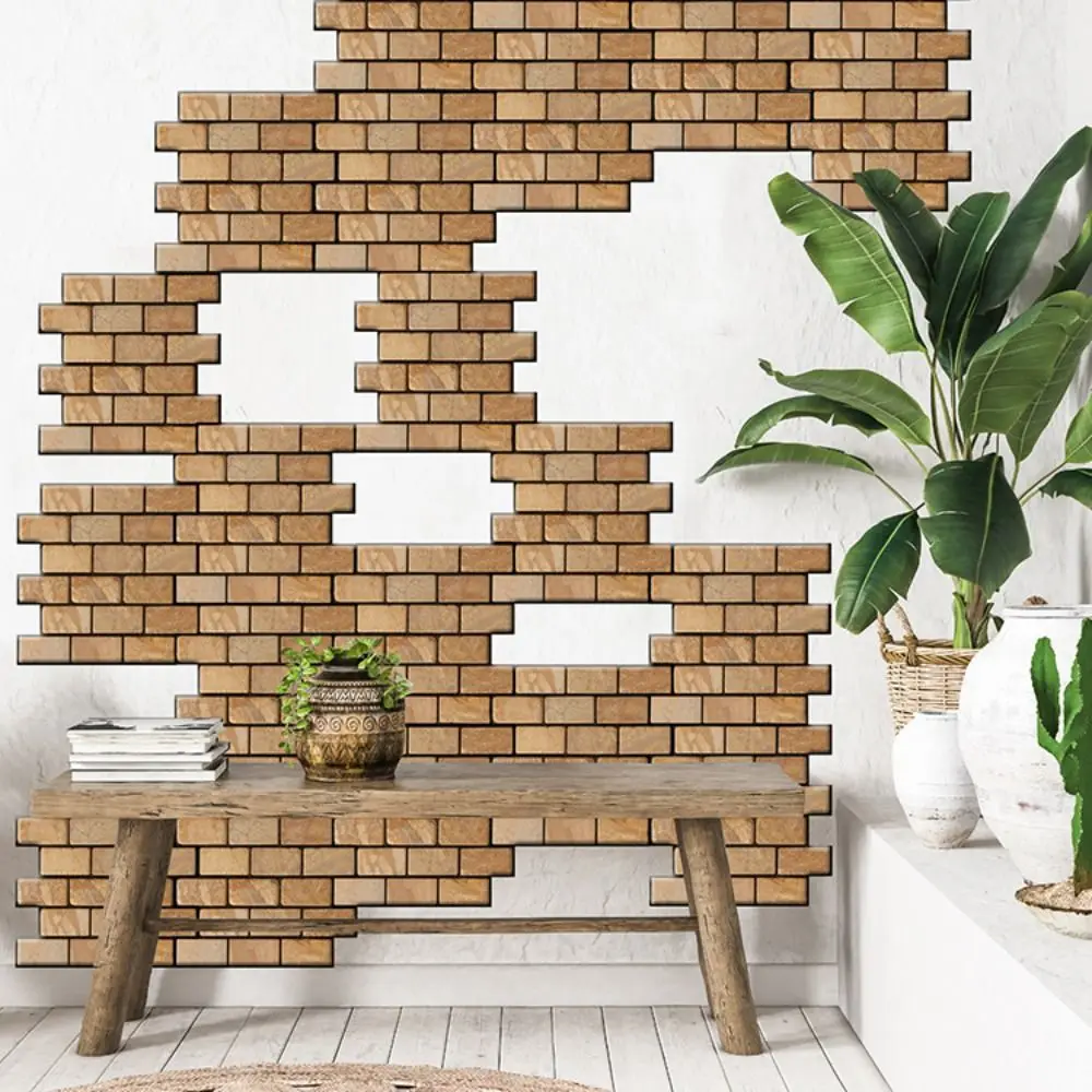 

Dormitory Self-adhesive Antibacterial Waterproof Brick Design 3D Wallpaper Background Wallpaper For Wall Decoration Wall Decal