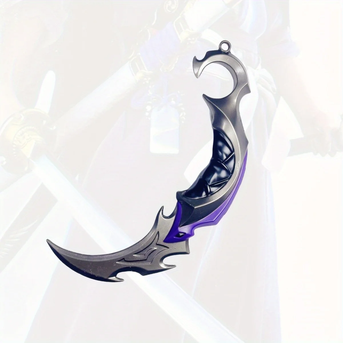 7인치 발로란트 리버 반달 메탈 카타나 검 닌자 나이프 일본식 검 오리지널 사무라이 검 코스프레 소품 장난감