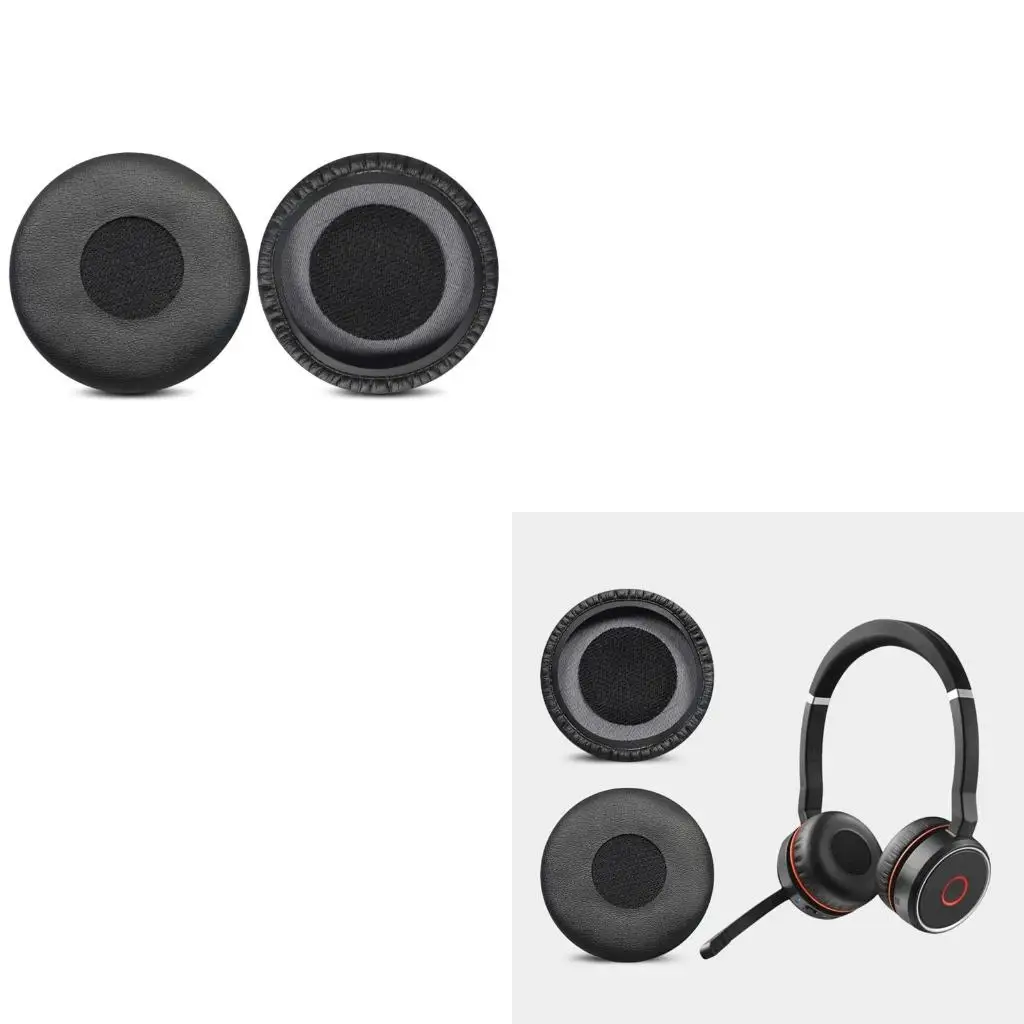 Oreillettes rechange, housse étui en PU pour écouteurs Evolve 20se 30II 40 65/75, sans éponge