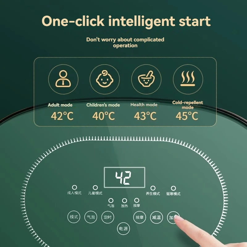 جديد النساء الحوامل الكهربائية نفطة القدم دلو حمام القدم المكونات الذكية درجة حرارة ثابتة التعقيم مع ضوء عجلة