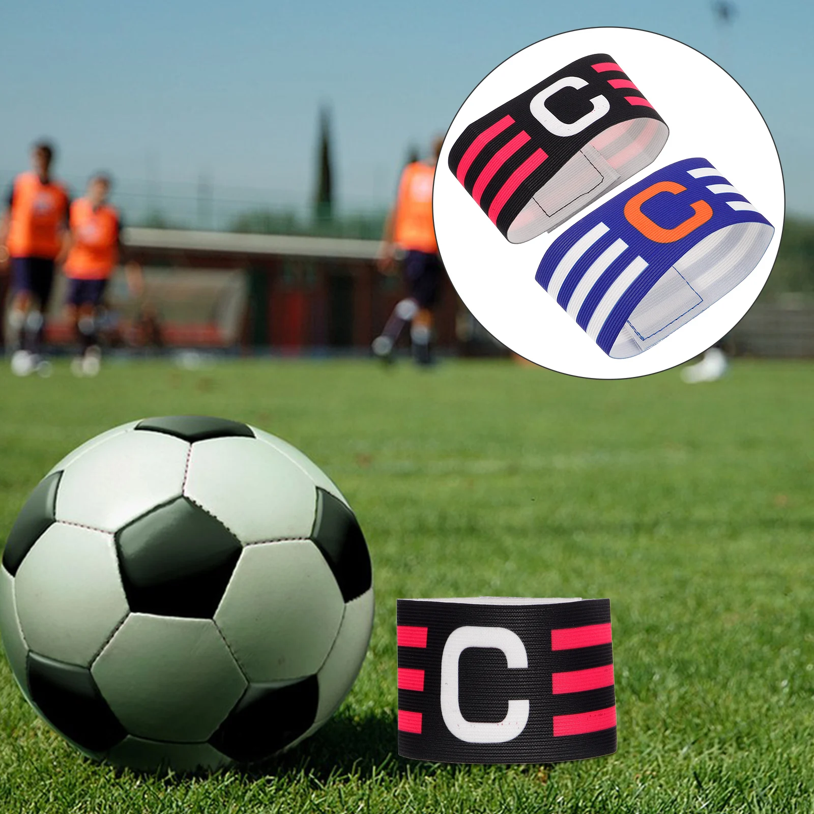 

2 Pcs Team Armband Black Bands Football Captain Armbands Red for Soccer Men Women