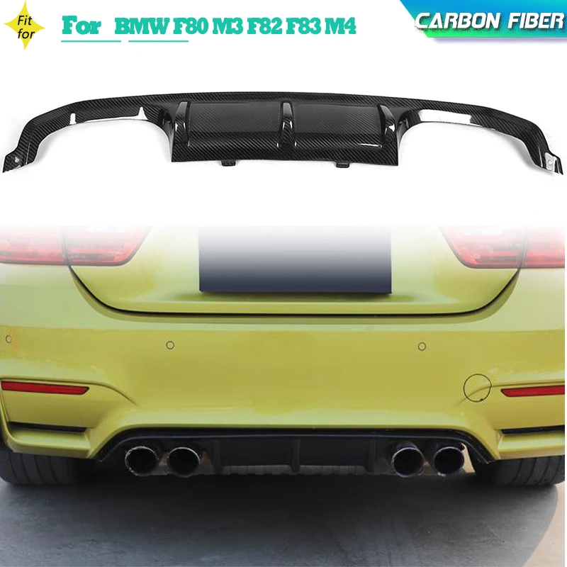 

Carbon Fiber Rear Bumper Diffuser Lip Spoiler For BMW F80 M3 F82 F83 M4 14-19 Standard Convertible Car Rear Diffuser Black FRP